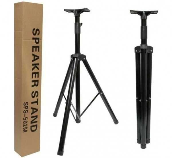 Стабилна и здрава стойка за тонколона тип трипод, до 50кг , 90-170 см