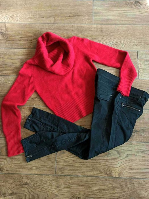 Дамски пуловер-поло от мохер