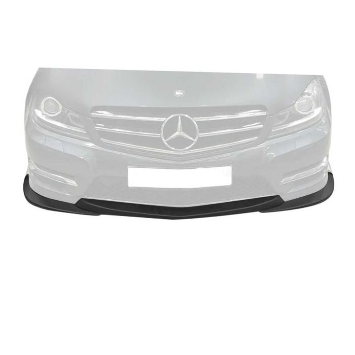 Преден лип спойлер за Mercedes C-Class W204 Face (2011-2014) – Черен гланц, тунинг мерцедес ц класа