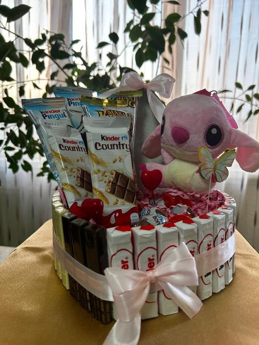 Aranjament cadou din dulciuri