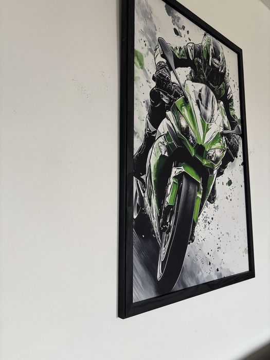 Tablou motocicleta sport cu rama