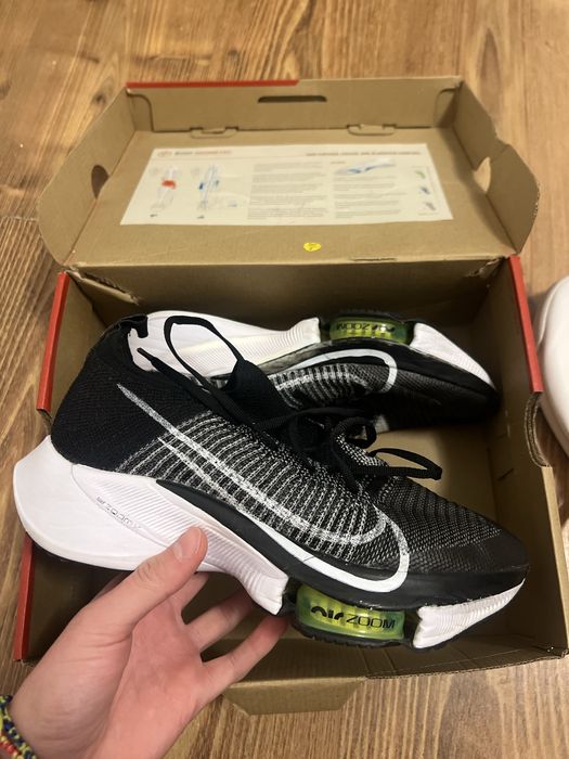 Nike Air Zoom Tempo NEXT% Flyknit Black White Volt Sneakers