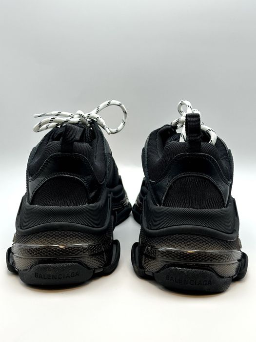 Balenciaga Triple S Clear Sole Black Sneakers