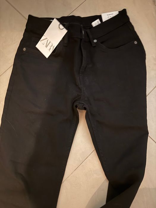 Мъжки дънки Zara черен цвят