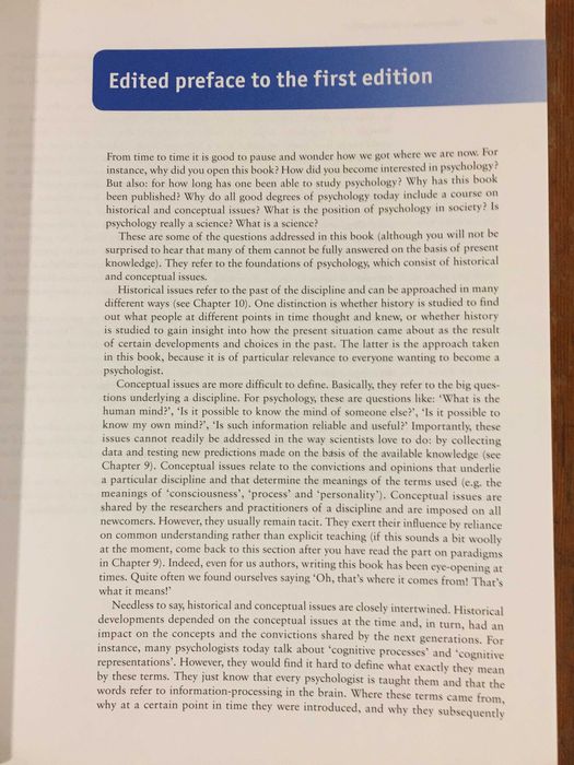 Historical and Conceptual Issues in Psychology