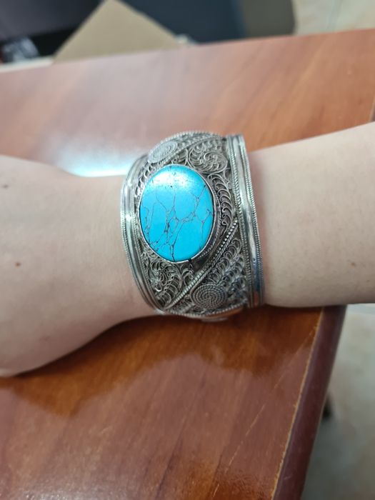 Bratara etnica masiva argint 925 veche