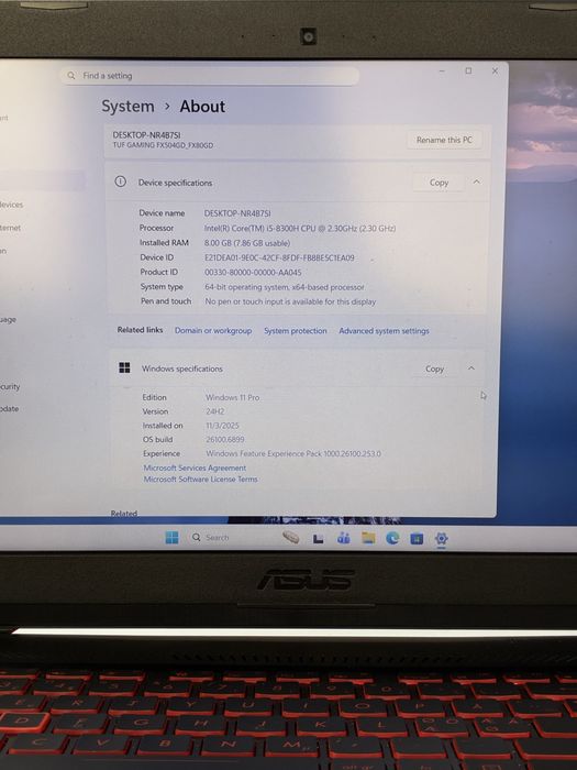 Asus TUF FX504G | i5-8300H | 16GB RAM | 256GB SSD | 15.6" | Windows 10