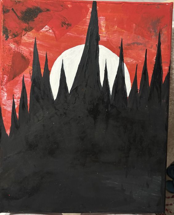 tablou cu castel abstract