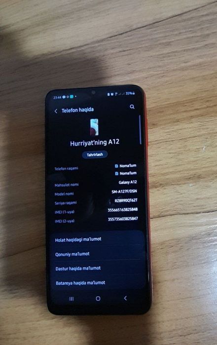 Samsung A12 holati yaxshi