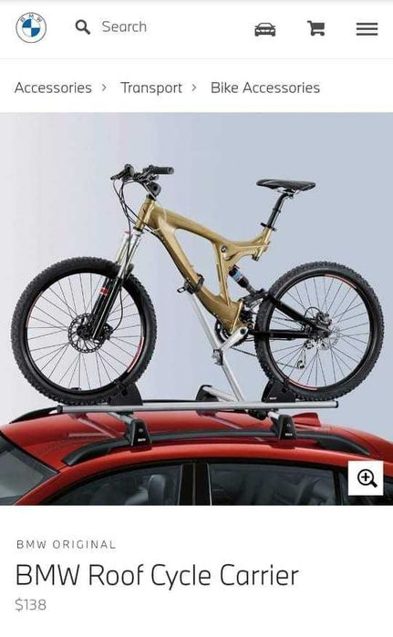 Оригинални стойки за велосипеди на BMW за тавана на автомобила