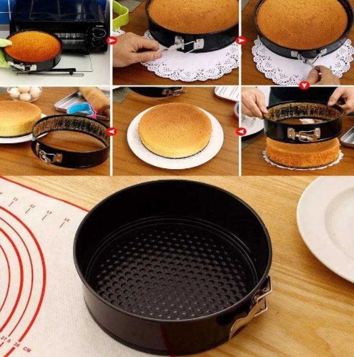 Комплект от 6бр метални форми за торта