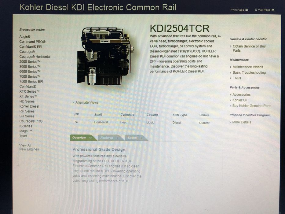 Vand motor JCB 74 HP