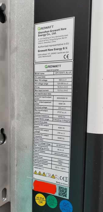 Growatt SPH 6000 TL BL-UP NOU!!!