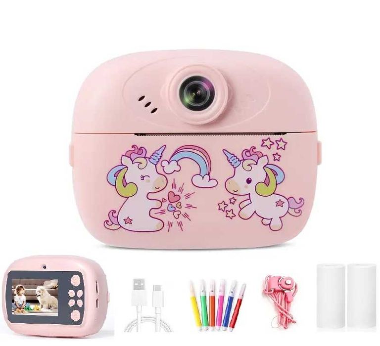 Детски фотоапарат с дисплей за моментни снимки Принтер камера 9 вида