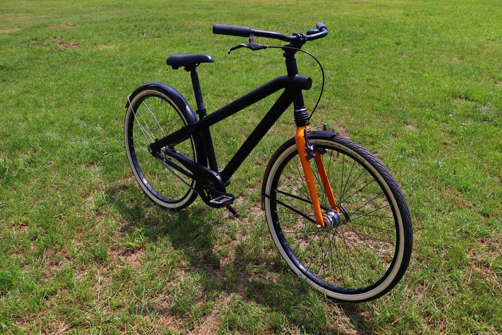 Bicicletă oraș VanMoof F6 Custom, Neagră, Roți 28, Furcă Bontrager monoshock