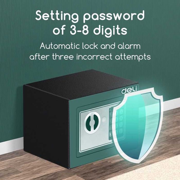 Seyf deli Сейф 170х230х170 ET510 Deli 2,82 кг Скидки !!! Акция !!!