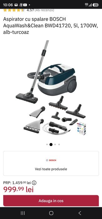 Aspirator Bosch fara sac