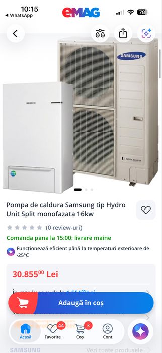 Pompa aer-apa Samsung 16kw
