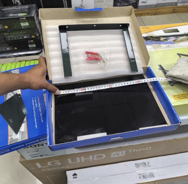 Стеклянная (полка) подставка для Тюнер, DVD SMART BOX WiFi роутер 24/7