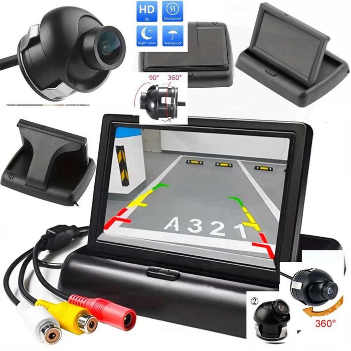 Display Ecran TFT + Camera Video Marsarier Ghidaj Distanta + Infrarosu