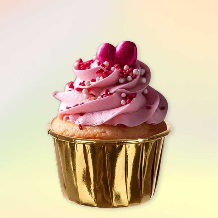 Хартиени форми за мъфини – златни, комплект 50 броя