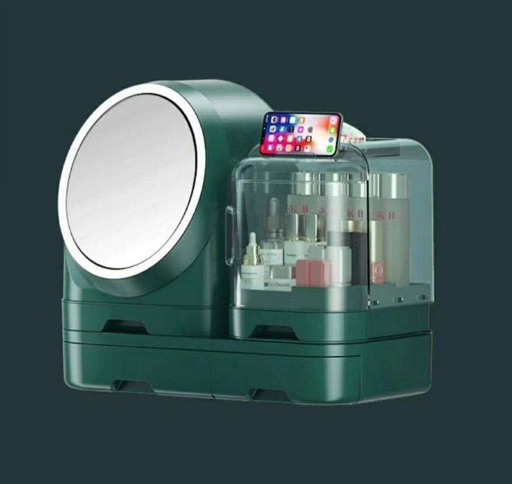 Зеркало со светодиодной подсветкой Органайзер для хранен