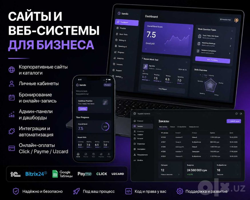 Разработка веб-систем и сайтов для бизнеса под ключ