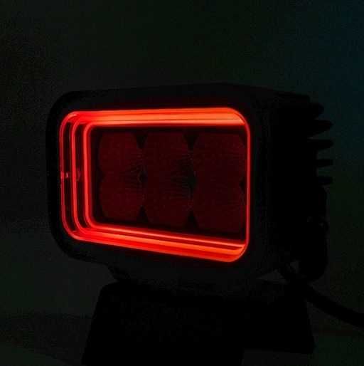 42W LED Халоген FLOOD – Работен Фар с Жълта и Червена Светлина 12V/24V
