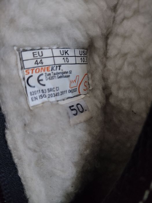 Cizme din piele pentru bărbați, îmblănite, cu protecție de metal