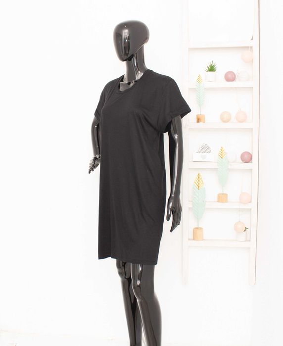 Acne Studios Beata дамска черна рокля овърсайз S