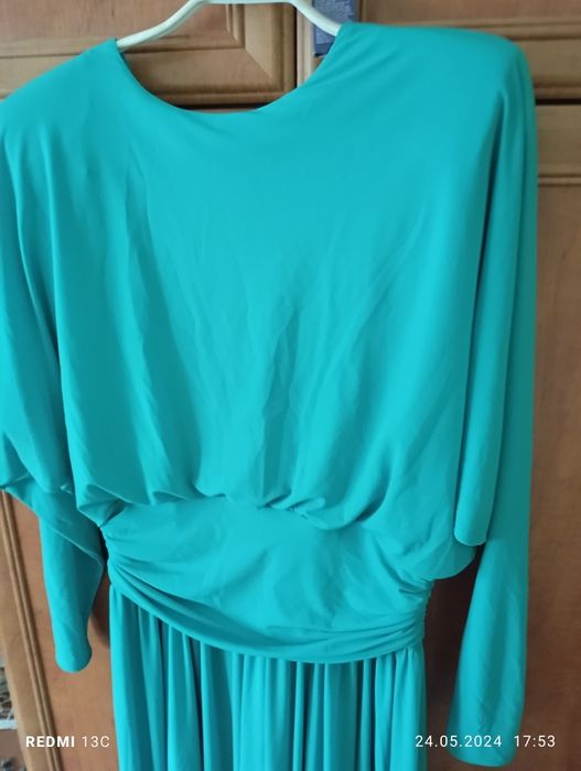 Rochie elegantă turcoaz mar L