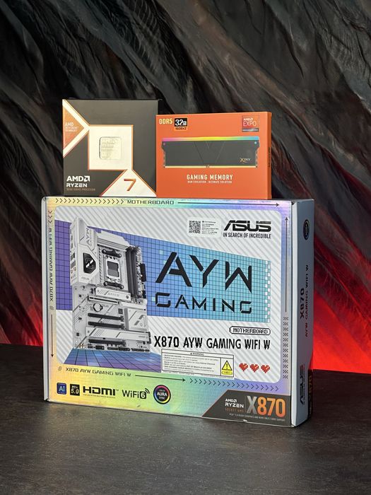 ASUS X870 AYW / 9850X3D / DDR5 32gb 16/2 6400