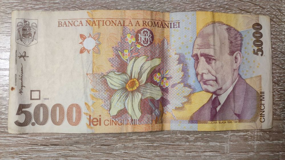 Vand bancnota de 5000 de lei anul 1998