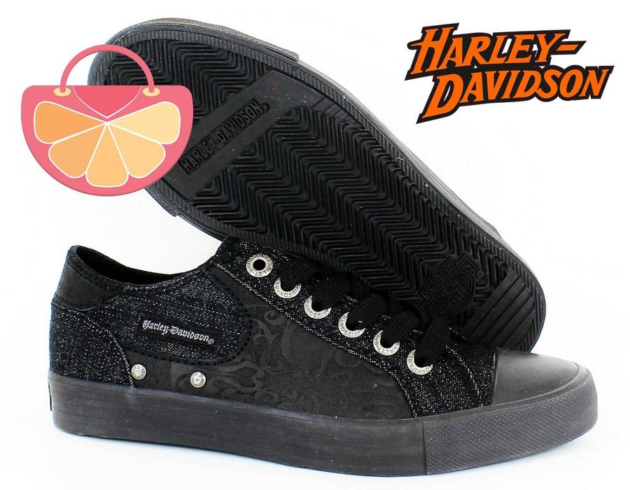 HARLEY DAVIDSON № 35/36 – Дамски обувки BLACK OXFORD нови с кутия