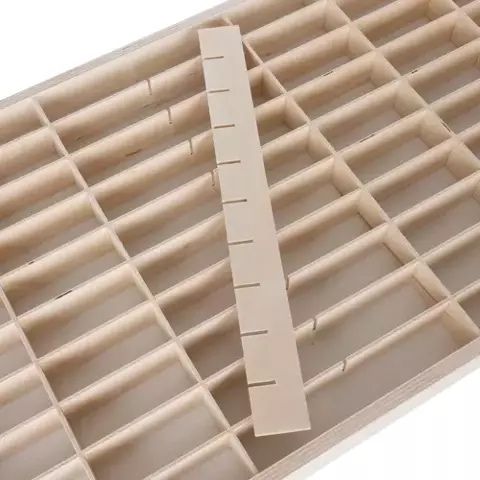 Дървен рафт за коли, етажерка за колички, 80 отделения, KRUZZEL 20233