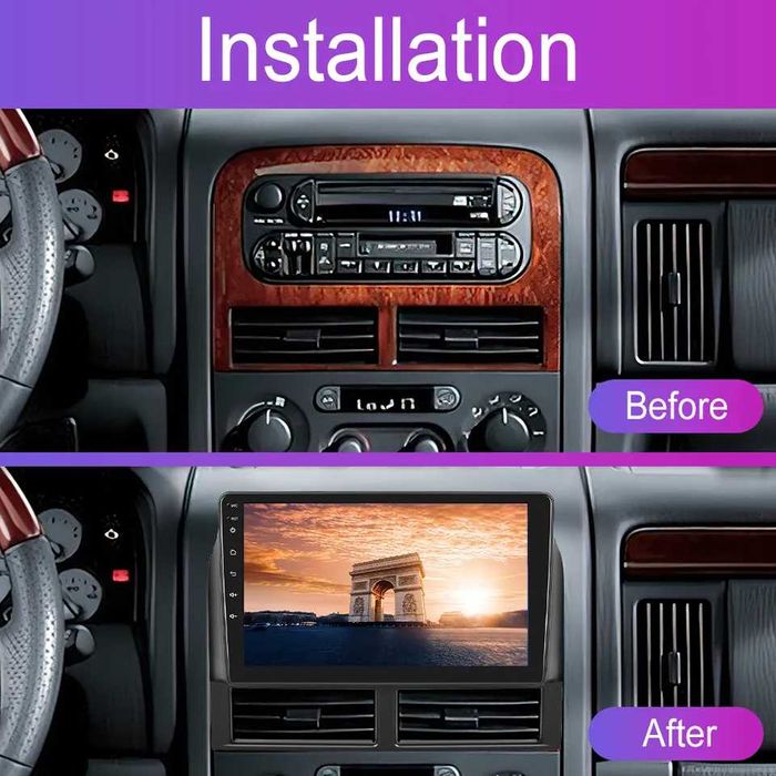Мултимедия Двоен дин за Jeep Grand Cherokee навигация Android 1999-04