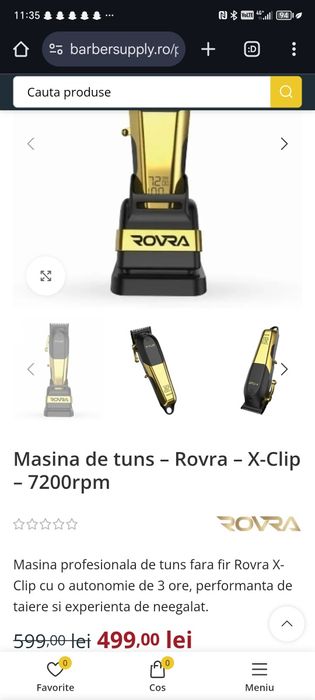 Vând mașina de tuns rovra x clip