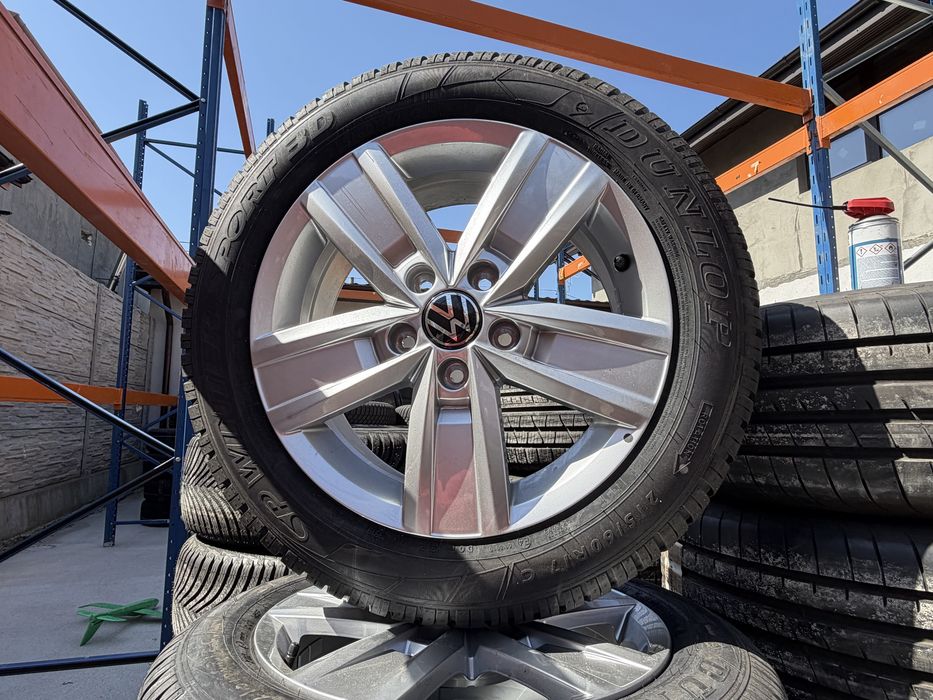 Roti Jante Anvelope Vw Devonport Originale 5X120 Transporter T5 T6 215/60/17c Dunlop 3D M+S NOI 0KM