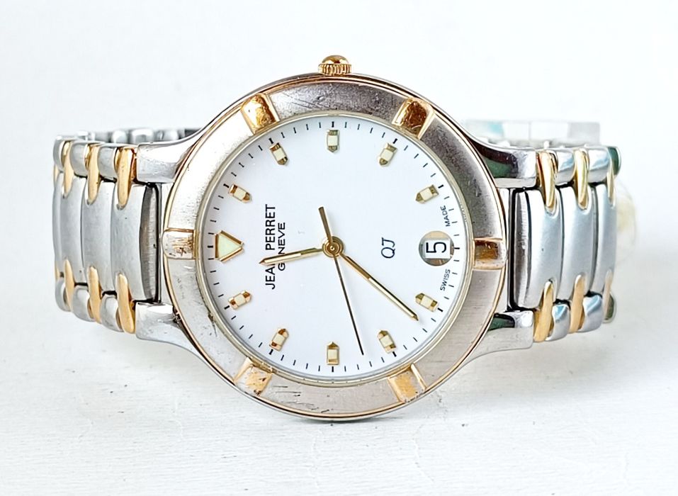 JEAN PERRET QJ GENEVE 3826 -ретро  швейцарски мъжки кварцов часовник