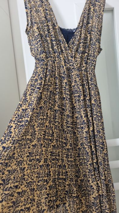 Rochie bej bleumarin Really xl