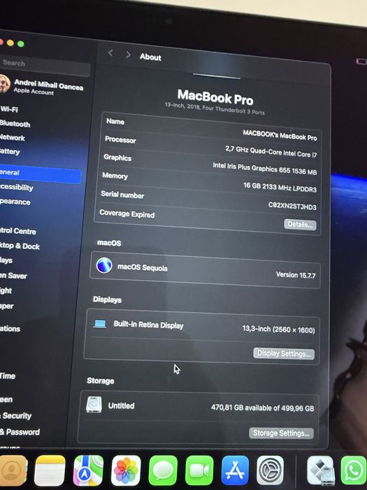 Apple MacBook Pro 13” late 2018 i7 Rosu • OLX.ro