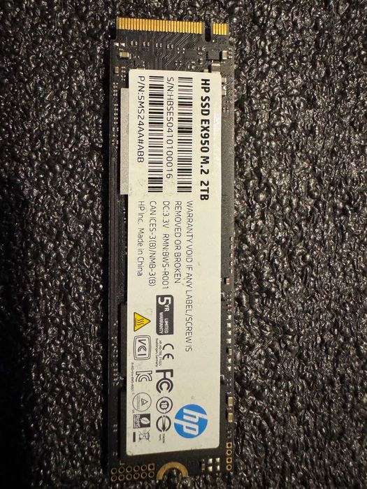 nvme HP EX950 2TB / 1TB