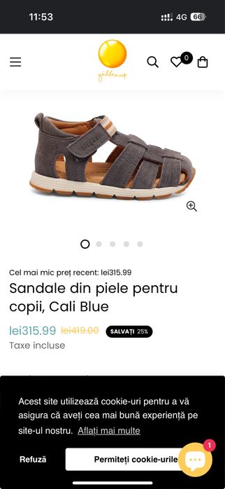Sandale piele 26 Bisgaard