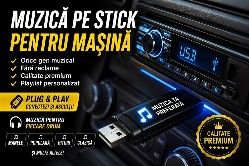 Stick-uri USB cu muzica pentru masina