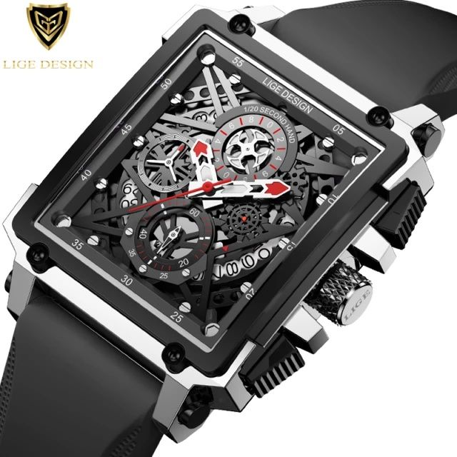 Ceas de lux LIGE 8935D,negru,sigilat