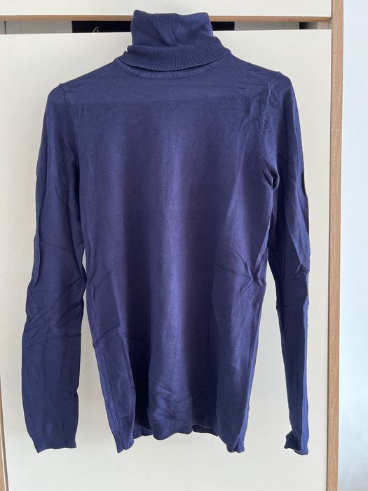 Bluza din tricot cu guler pe gât Stradivarius S