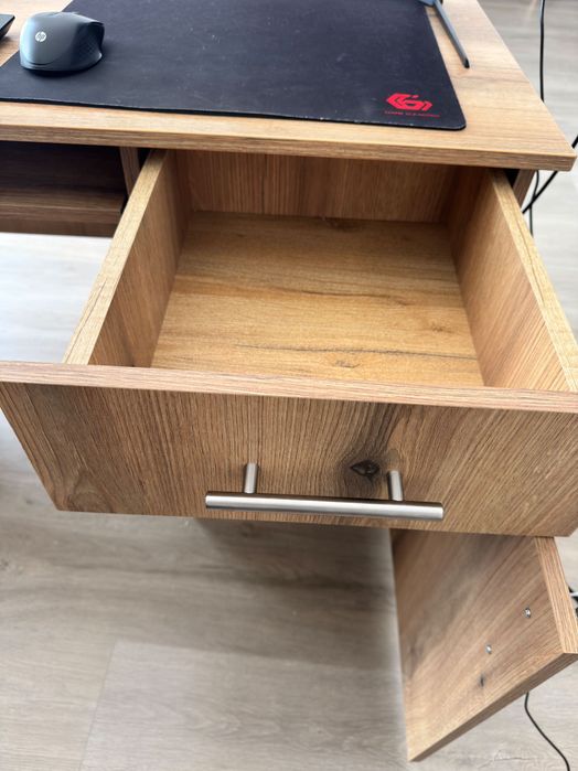 Birou din pal, culoarea stejarului, 120x50x75