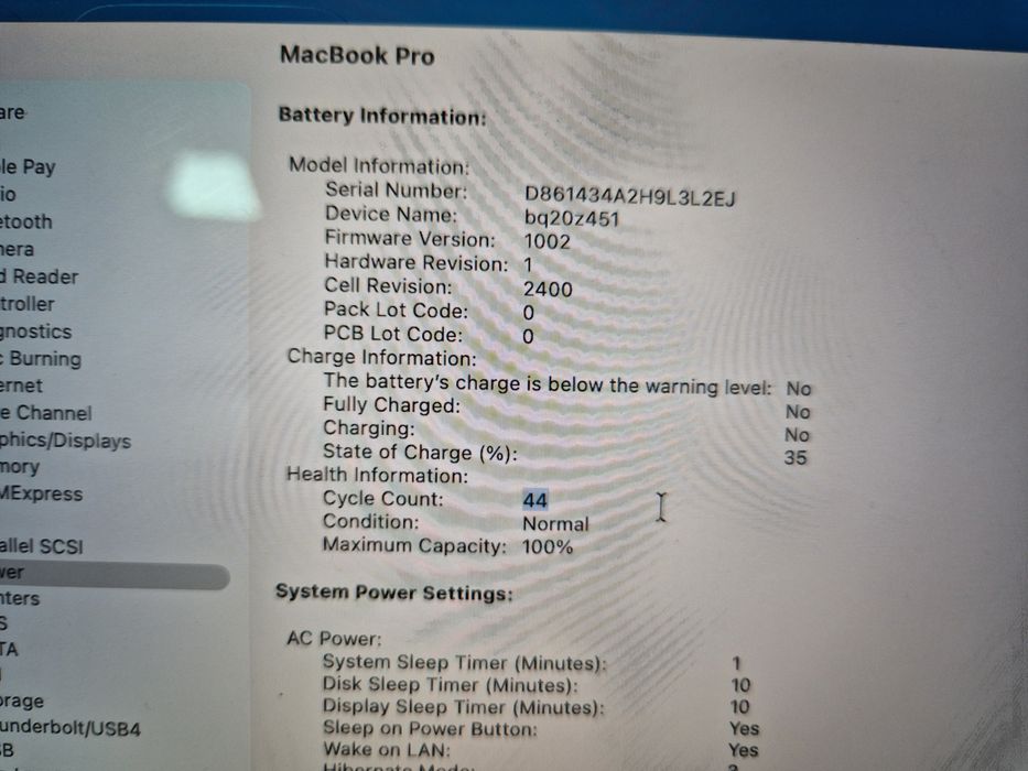 Macbook pro 13 M1 16gb ram 1Tb SSD 44cicluri Amanet Crangasi Lazar
