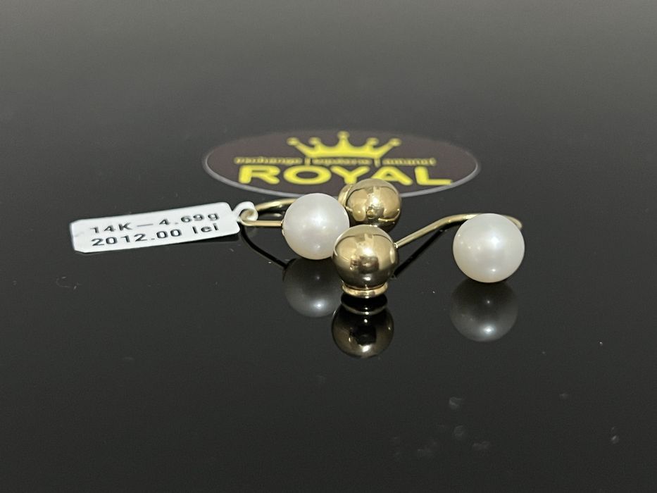 Bijuteria Royal CB : Cercei aur 14k 4,69 grame   409 lei/gr