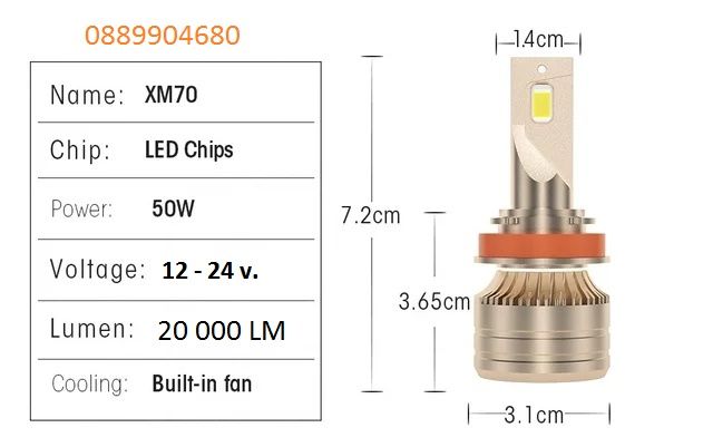 Лед Крушки 20 000 lm. mini Gold Led * Canbus * + подарък LEDT10